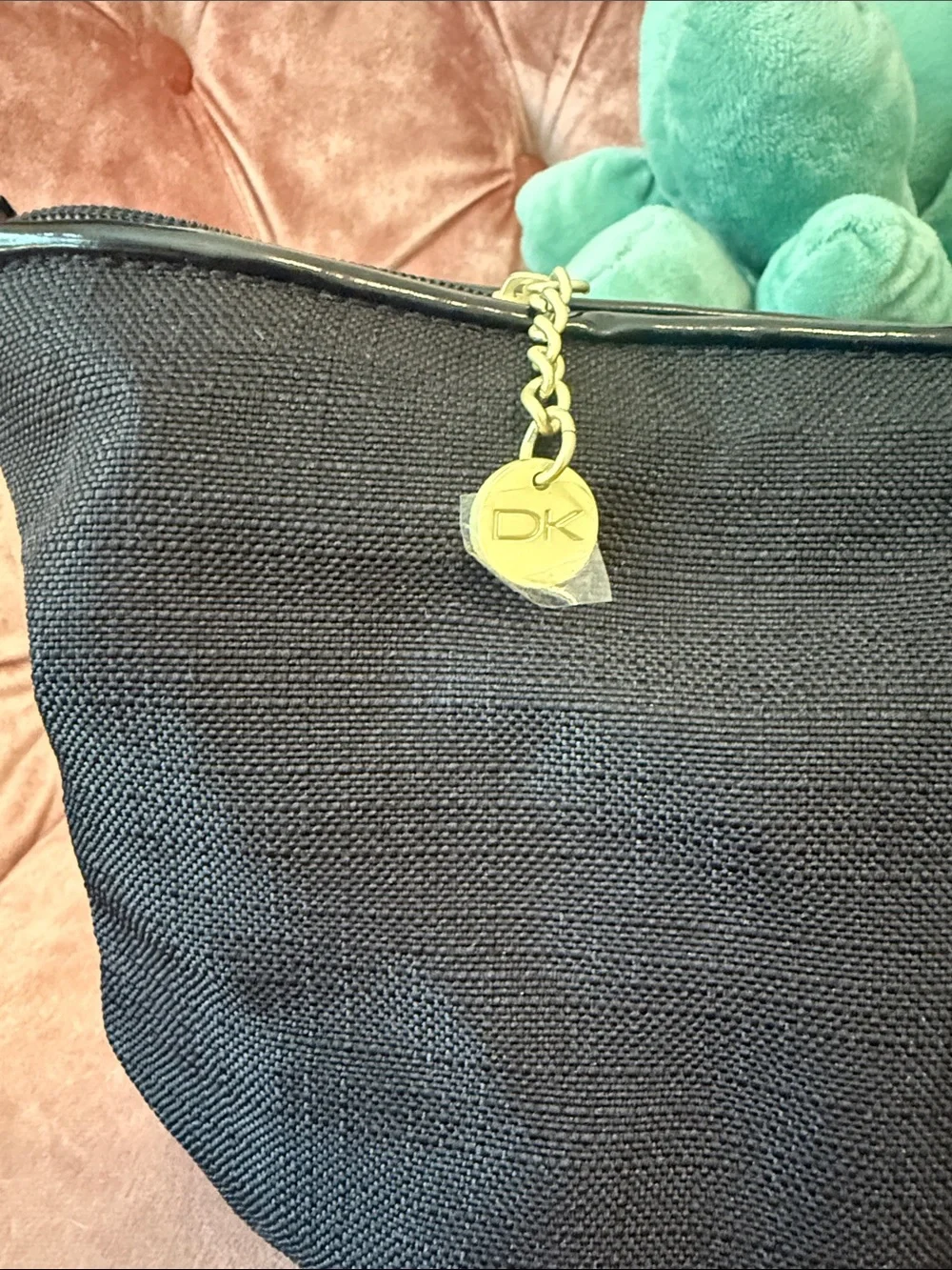 NWOT Donna Karan Black Zip Pouch - Cosmetics Bag